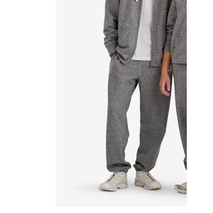 Roots Warm Fleece sweatpants in Salt and Pepper size L